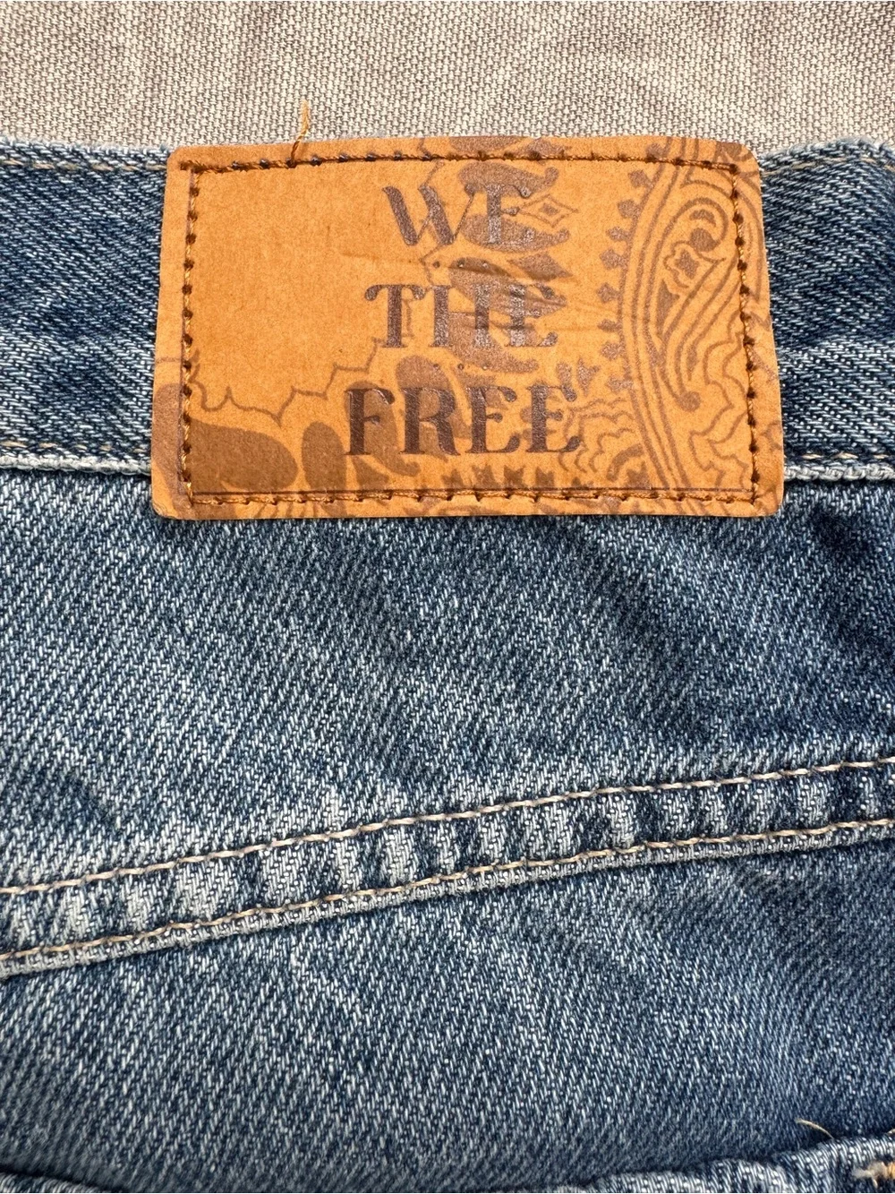 NWT We The Free Bodie Blue Ghost Town High Rise Long Shorts - 26